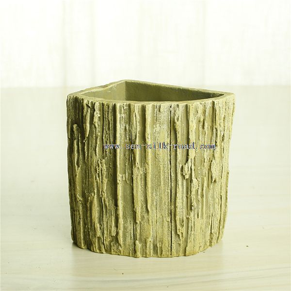 cement tree stump indoor flower pots