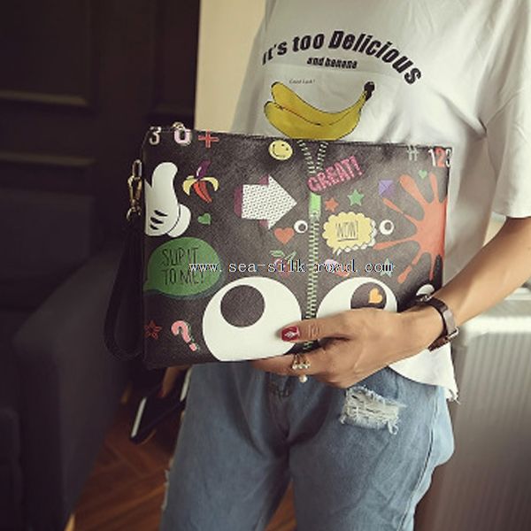 cartoon printing large shoulder bag