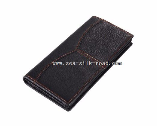 czarny skórzany portfel