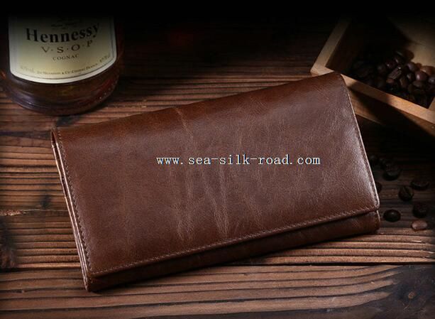Leather Card Holder Clutch Wallet