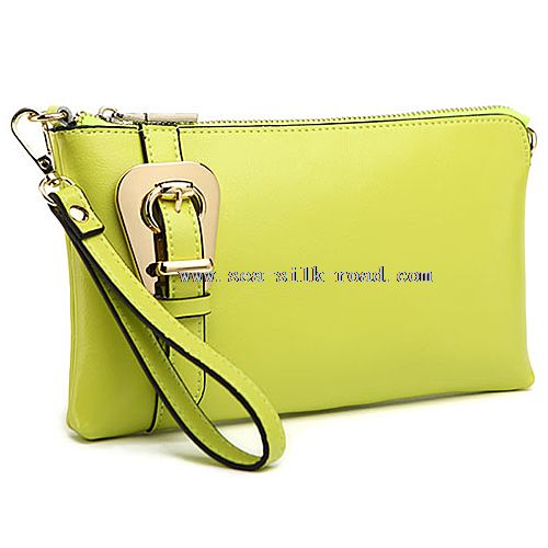 Leather clutch veske