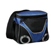 Insulated lunch cooler bag with speaker images