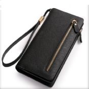 Leather Zipper compartment Clutch images