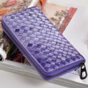 weave leather lady wallet images