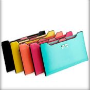 Dívky z pravé kůže zip clutch wallet images