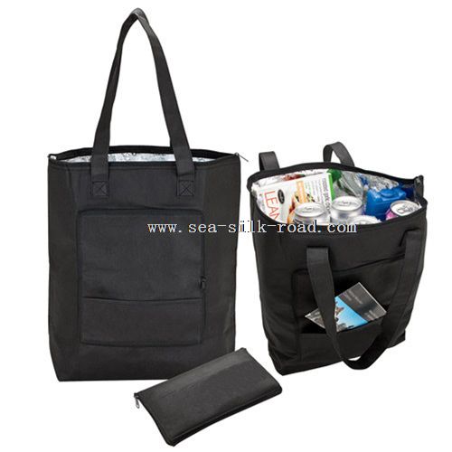 Non-woven foldable tote aluminum cooler bag