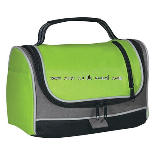 Portable dual zipper cooler tote bag