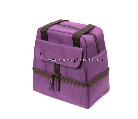 Purple Polyester Tote Ice Bag