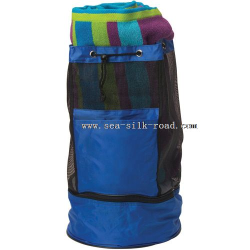 Two part mesh backpack storage cooler bag