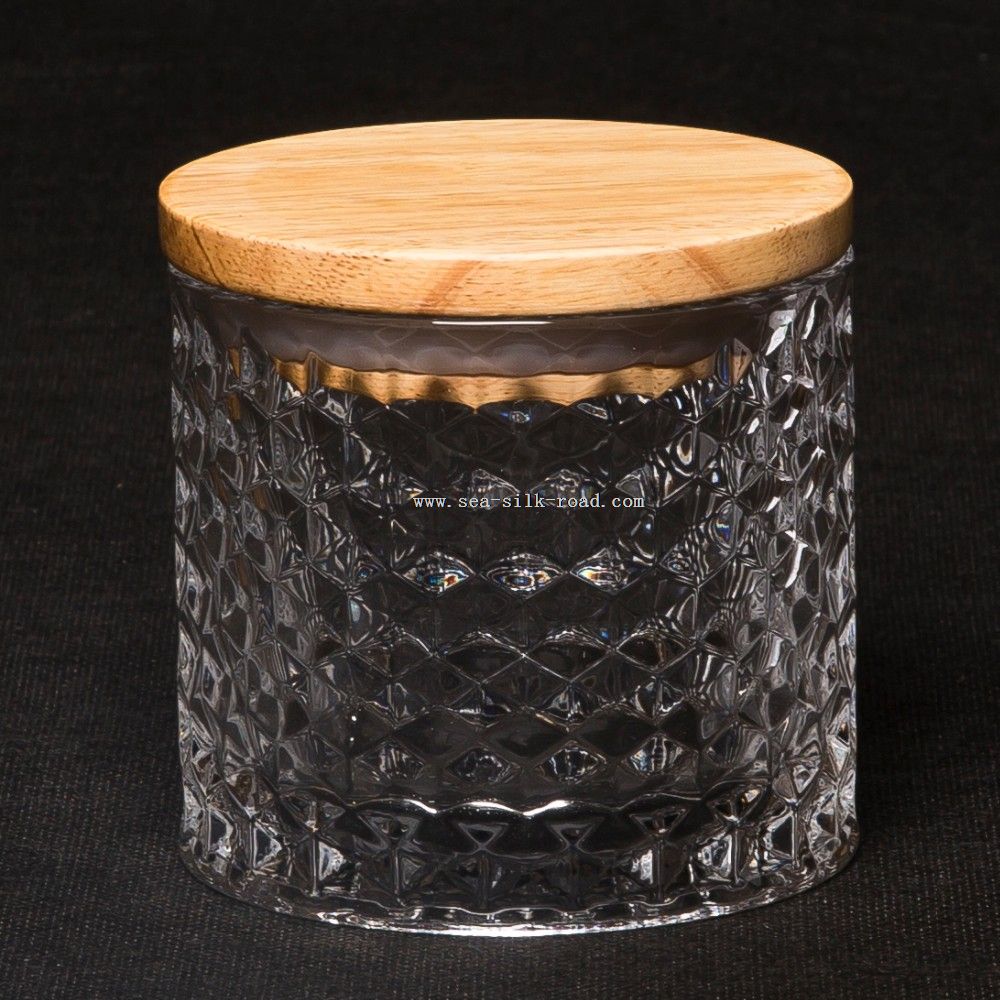 vaso di vetro con coperchio