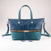 Relief print-Design blaue Tasche images