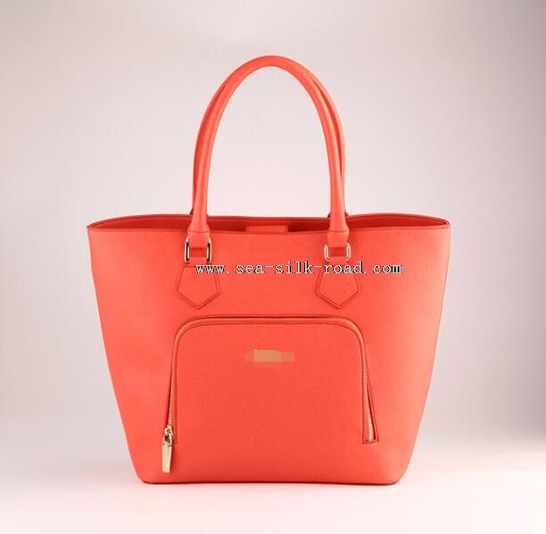 pu leather lady handbag