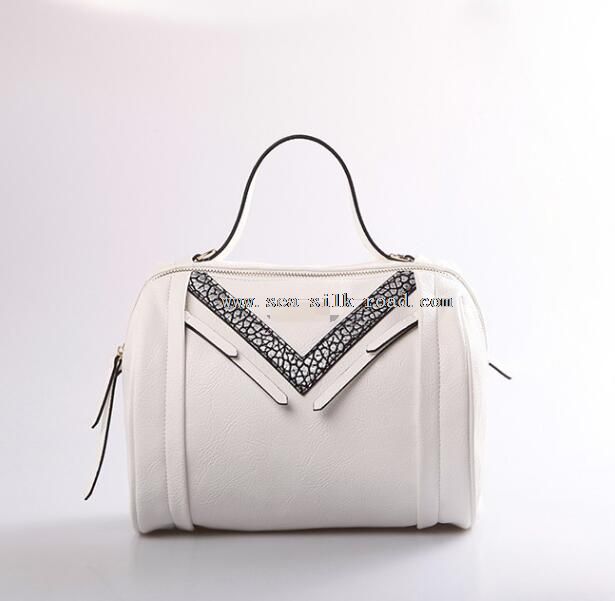 White Basic Color Ladies Handbags