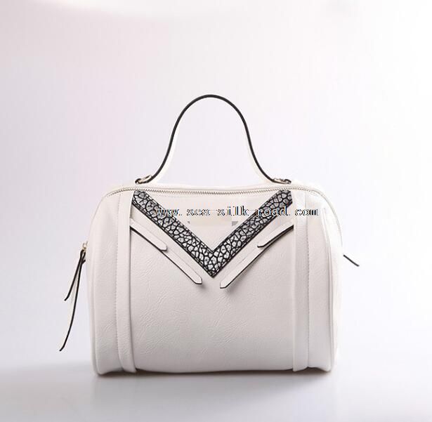White Basic Color Ladies Handbags