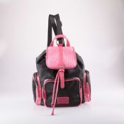 PU drawstring fancy nylon backpack images