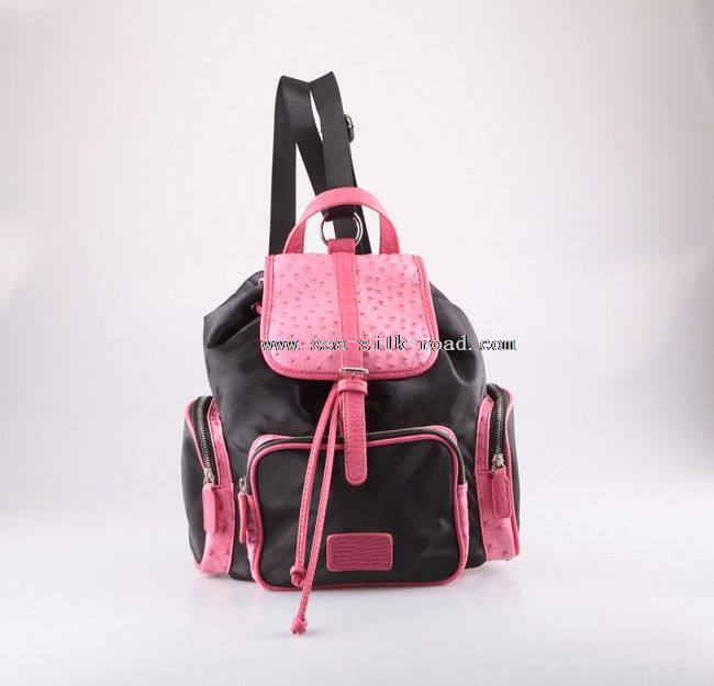 PU drawstring fancy nylon backpack