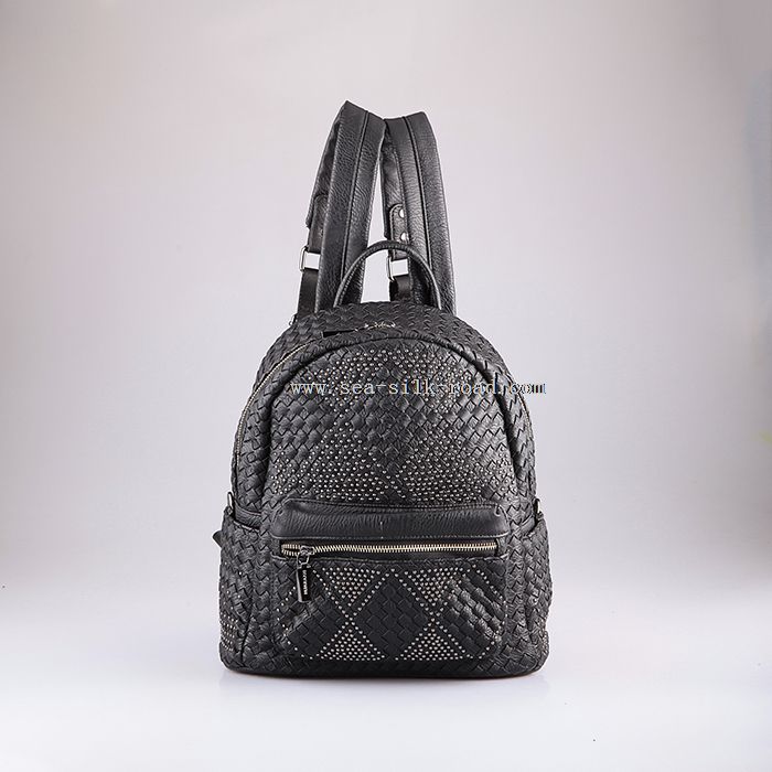 Mochila desenhador de PU tachas unisex