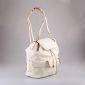 Drawstring Leather Backpack small picture