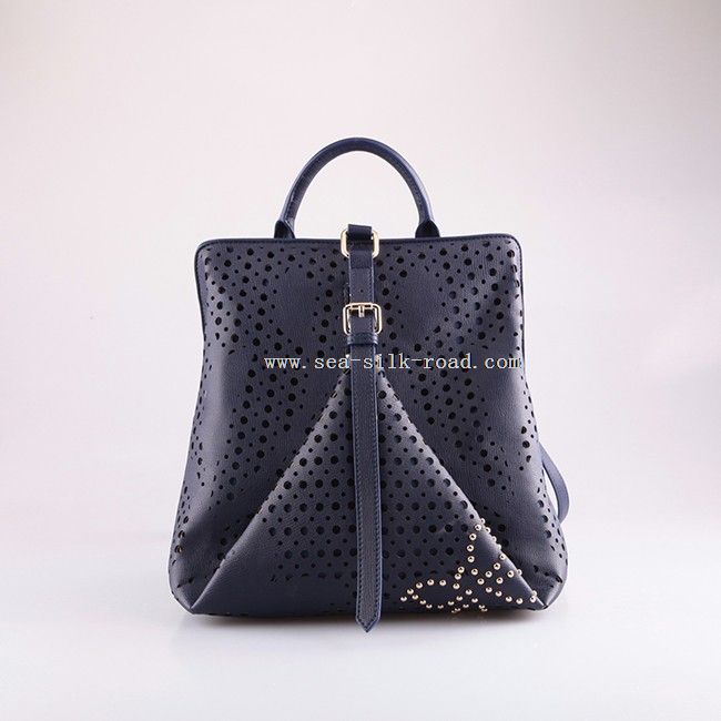 women backpack with studs