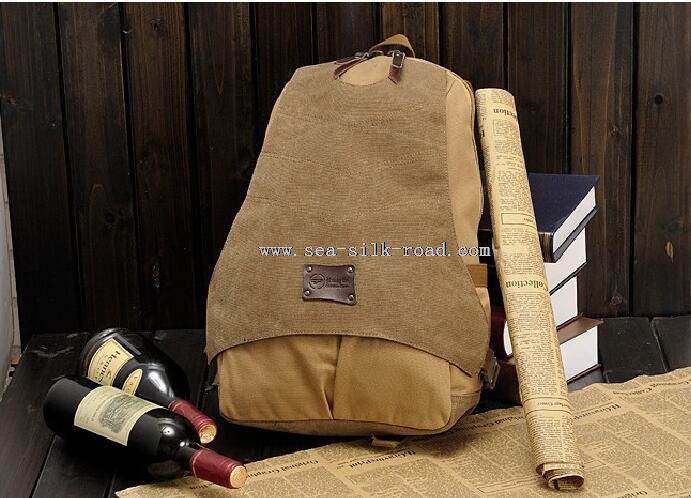 Big capacity canvas backpack