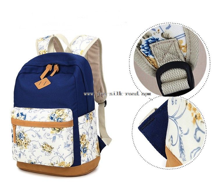 canvas college school bag