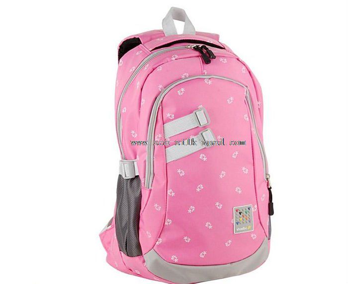 tas sekolah gadis merah muda yang lucu