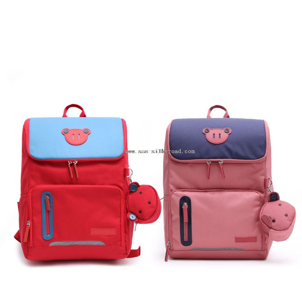 Fancy 600D polyester children school bag