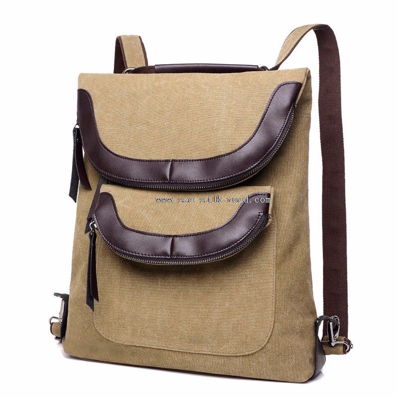 Multi-functional canvas backpack