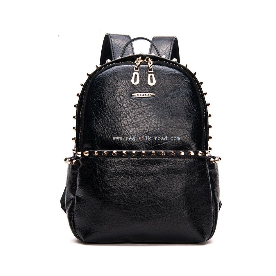 Pu Backpack With Metal Rivet