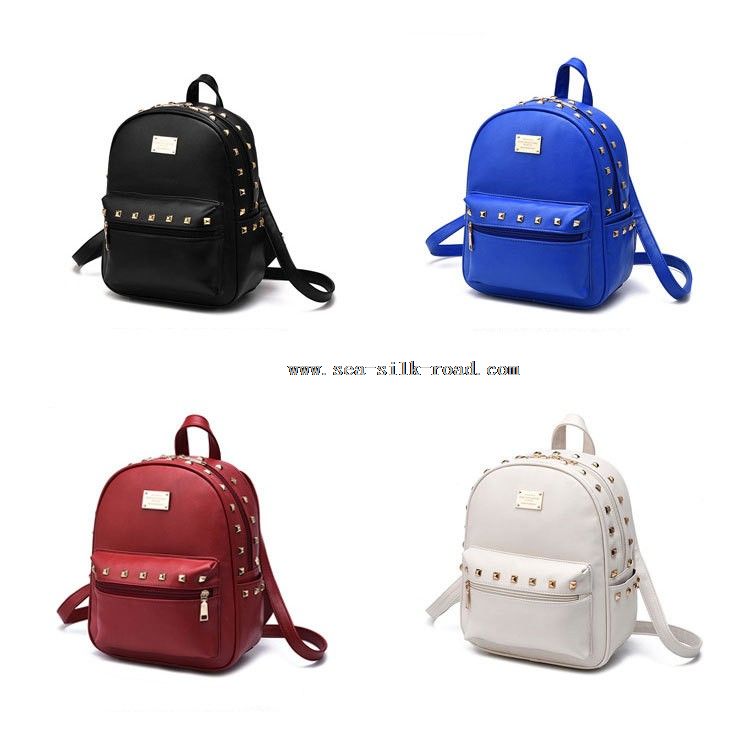 Pu Fashion Backpack WIth Rivets