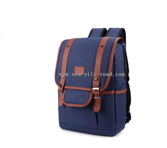 Blue Canvas Backpack