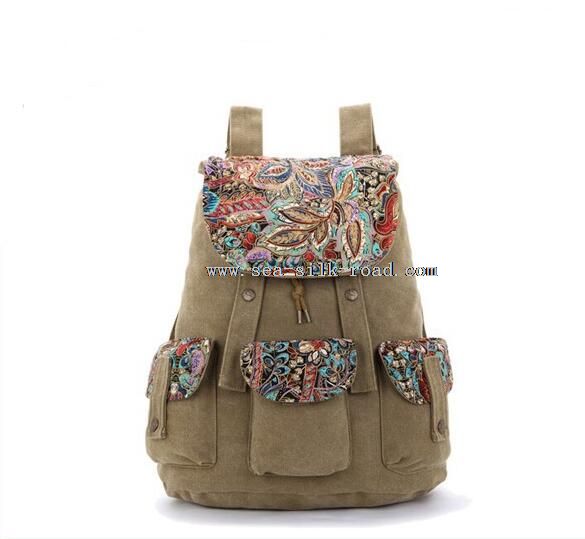 Canvas Travel School College Backpack