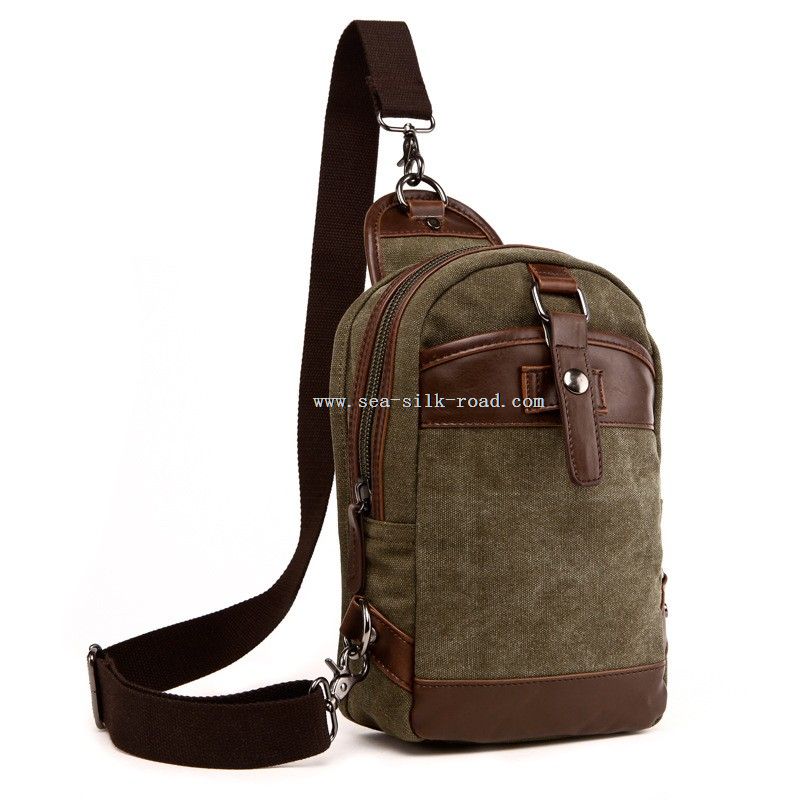 Fashion Washed Canvas Chest Bag