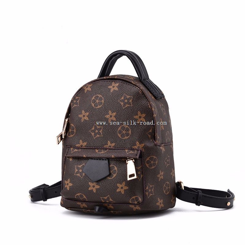 leather print mini backpack