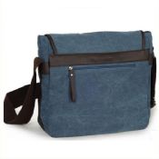 Blu Canvas Messenger Bag images