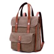 Canvas Backpack With Front Pocket images