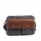 Messenger bag läder canvas material images