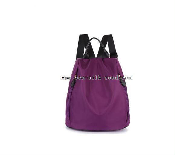 Nylon foldable backpack