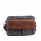 messenger bag leather canvas material small picture
