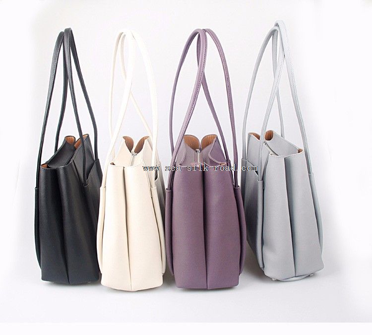 Women leather tote bag