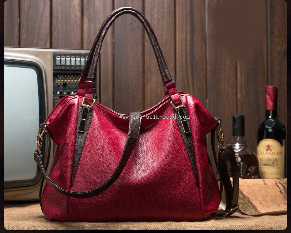 elegant pattern leather business bag