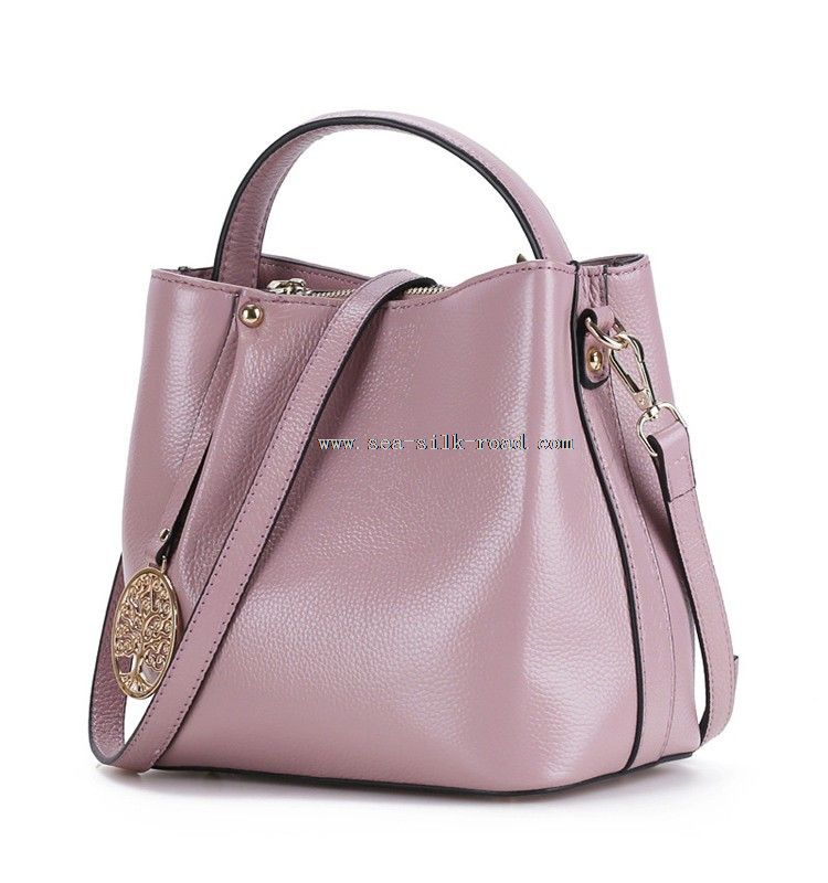 Genuine Leather Bucket Bag