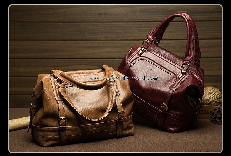 leather hand duffel bag