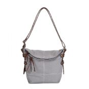 Canvas Bag With Single Pu Shoulder Strap images