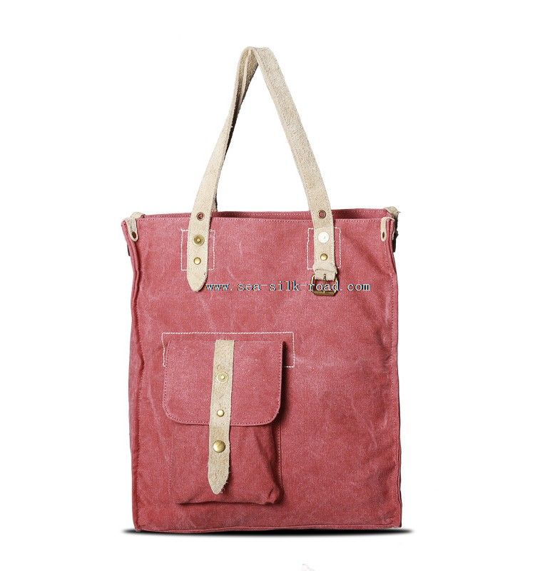 Lavato Canvas Handbag con tracolla in cotone