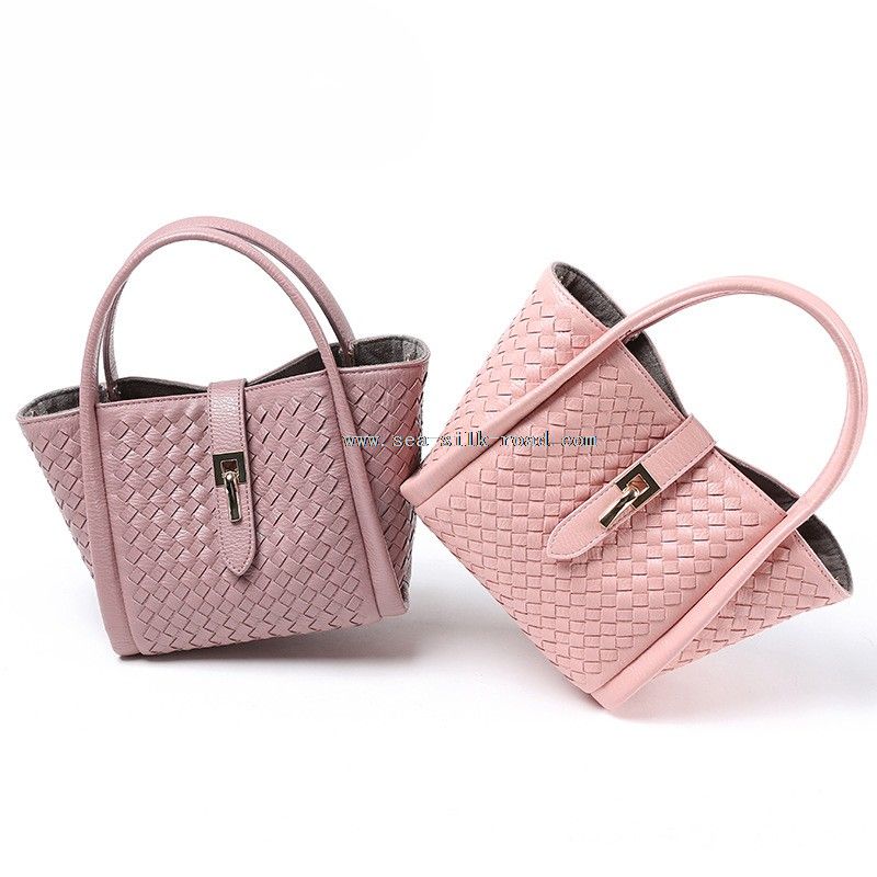 Woven Pu Shoulder Bag