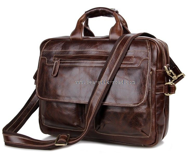 Leather Business briefcase bag