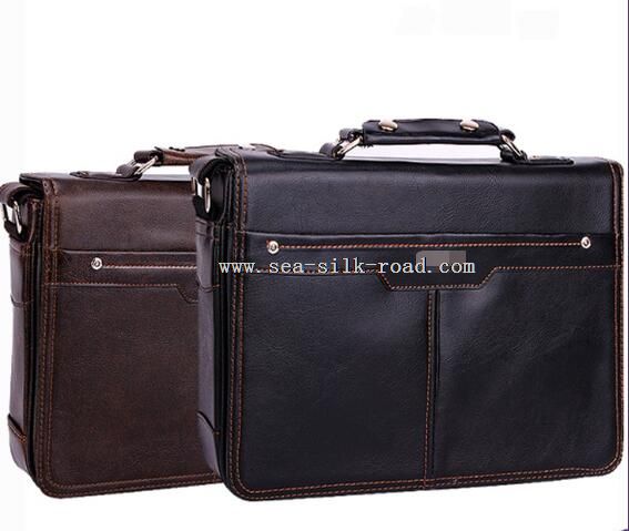 Leather mens business bag