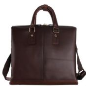 Leather Brown Men Briefcase images