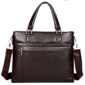 Leather Men Briefcase for Business images